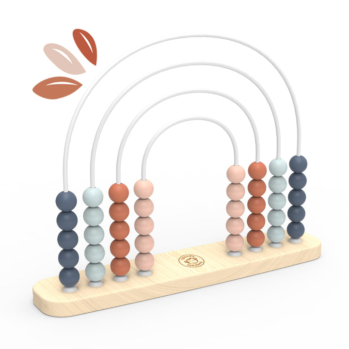 Large Rainbow Abacus in FSC® Wood - light pink, Toys