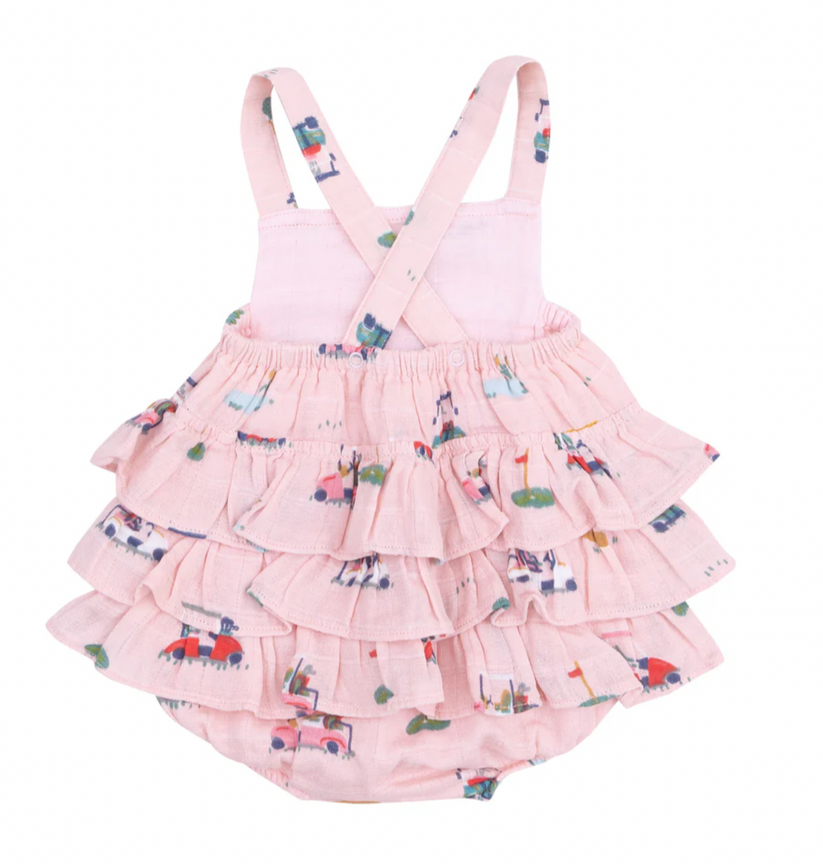 Baby Golf Carts Blue - Retro Sunsuit
