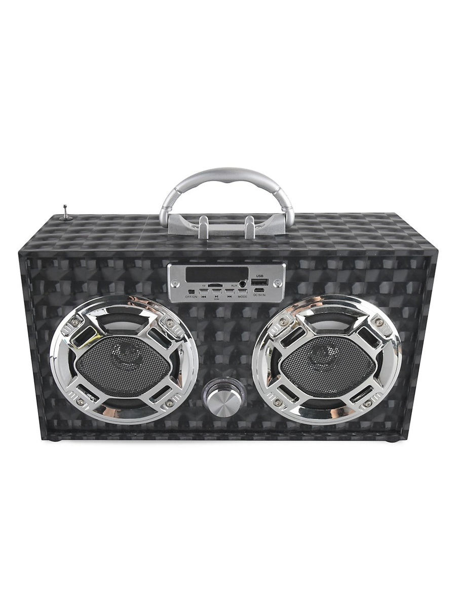 Blue Bling Mini Boombox