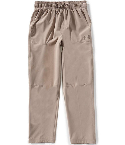 UA Tapered Fit Stretch Tech Woven Jogger Pants-Timberwolf Taupe