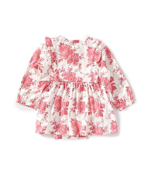Vintage Rose Ruffle Bodysuit Dress