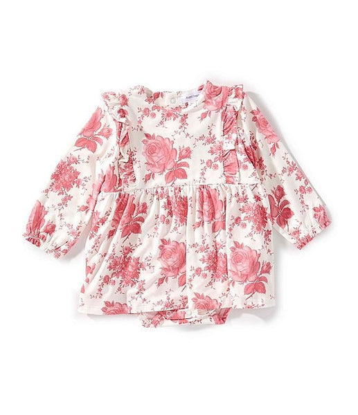 Vintage Rose Ruffle Bodysuit Dress