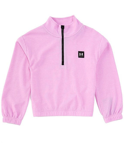 UA Long-Sleeve Quarter-Zip Pullover-Pink Dawn