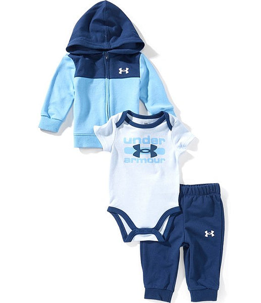 Horizon Blue Full Zip Hoodie, Bodysuit & Joggers 3-Piece Set