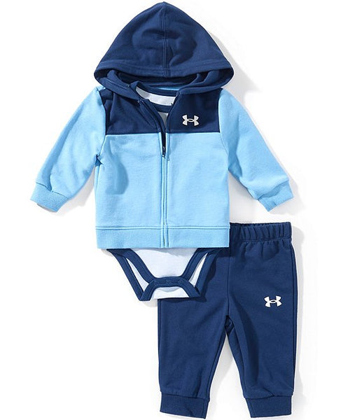 Horizon Blue Full Zip Hoodie, Bodysuit & Joggers 3-Piece Set