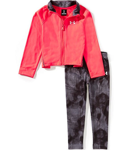 UA Long Sleeve Rival Flutter Track Jacket & Pants Set- Racer Red