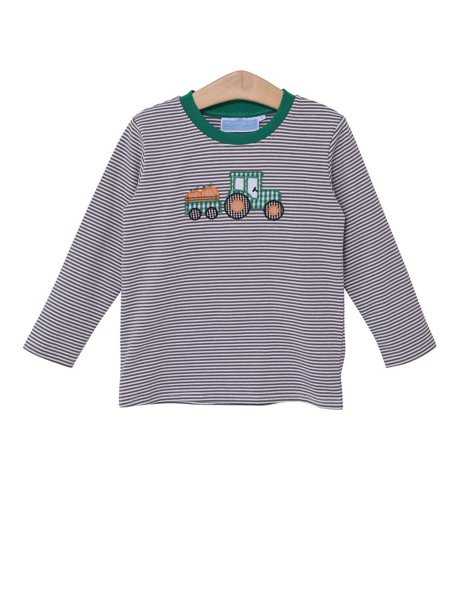 Tractor Pumpkin Applique Shirt