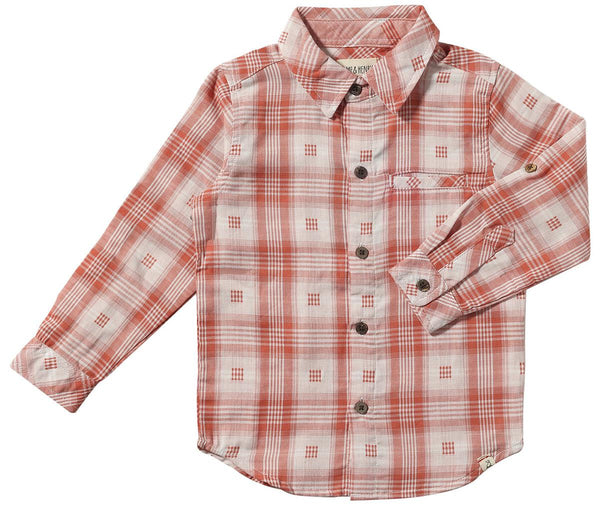 Rust/Cream Plaid ATWOOD WOVEN SHIRT