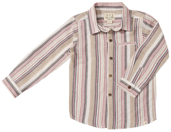 ATWOOD Cream/Black Woven Shirt