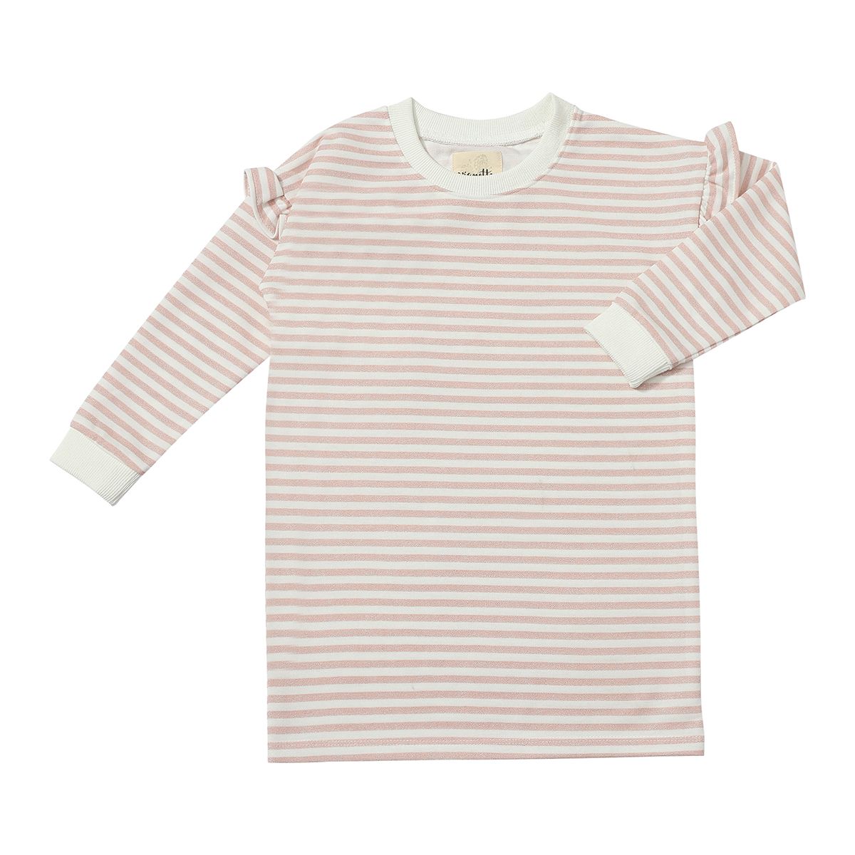 Pink Glitter Stripe Cora Sweatshirt Dress
