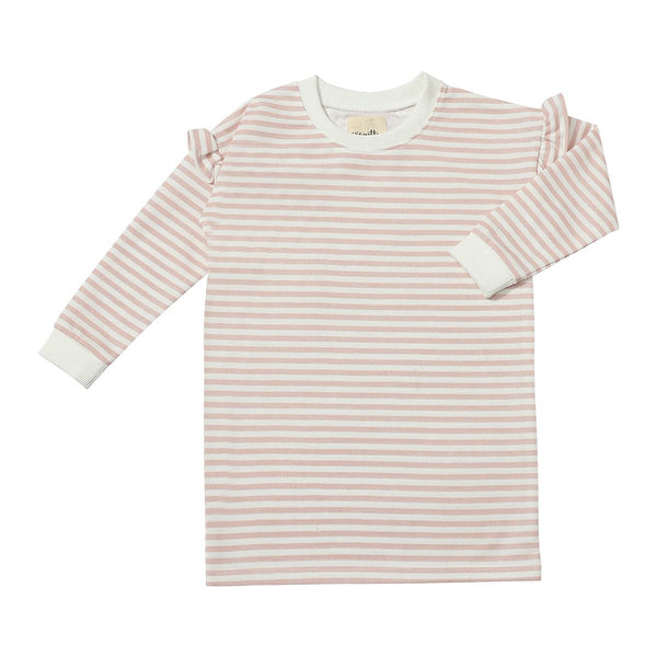 Pink Glitter Stripe Cora Sweatshirt Dress