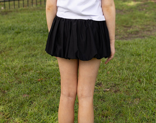 Black Athletic Bubble Skirt