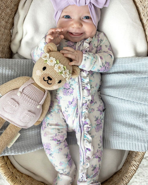 Etta Ruffled Zippered Footie