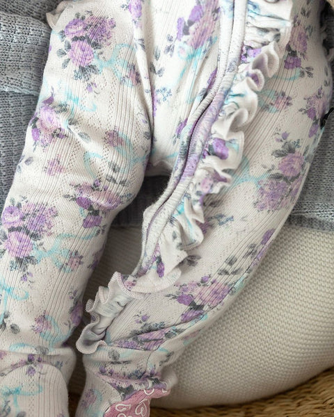 Etta Ruffled Zippered Footie