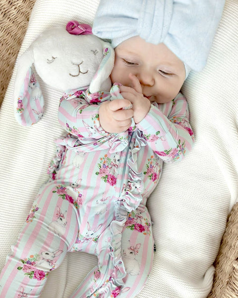 Palmer Ruffled Zippered Footie