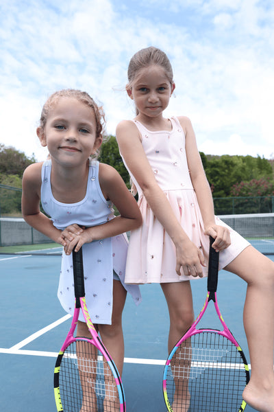 Peach Heart Scuba Tennis Dress