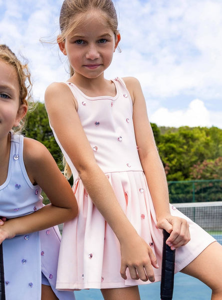 Peach Heart Scuba Tennis Dress