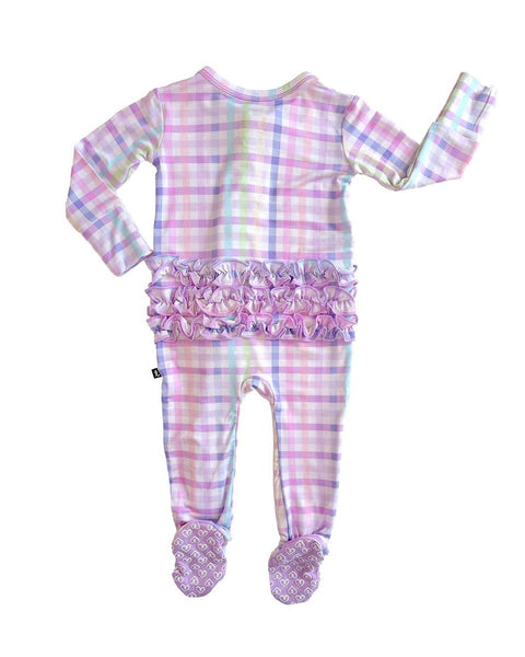 Emery Ruffled Zippered Footie