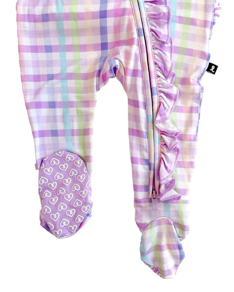 Emery Ruffled Zippered Footie