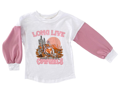 Long Live Cowgirls Tee w/ Pink Champagne Bell Bottoms