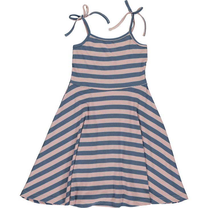 Blue Rib Stripe Tori Dress