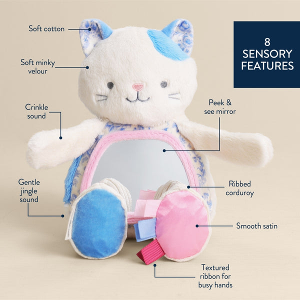Itzy Bitzy Mirror™ Sensory Tummy Time Mirror  - Kitty