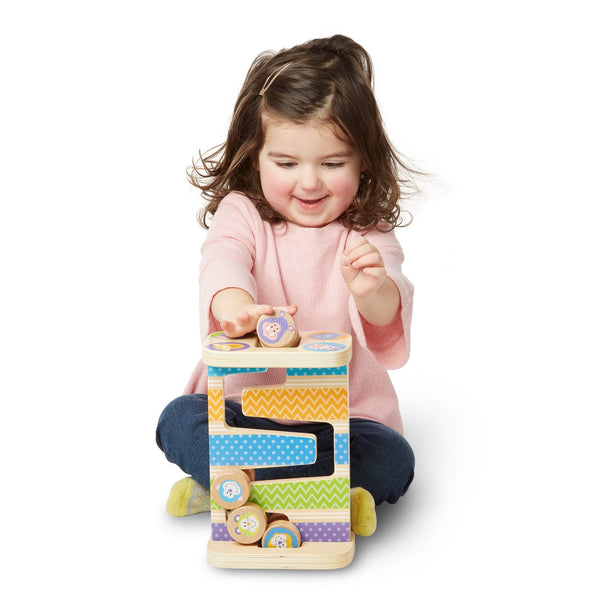 First Play Wooden Safari Zig-Zag Tower With 4 Rolling Pieces