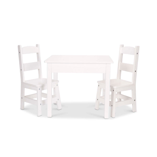 Wooden Table & Chairs - White