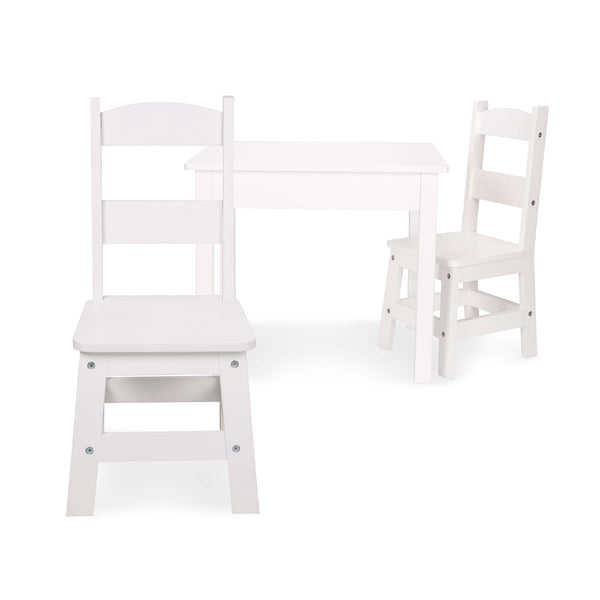 Wooden Table & Chairs - White