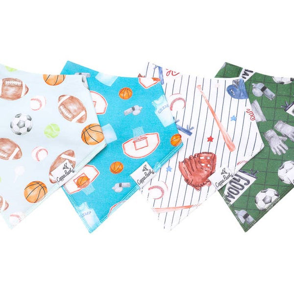 Sports Medley Bandana Bib Set (4-Pack)