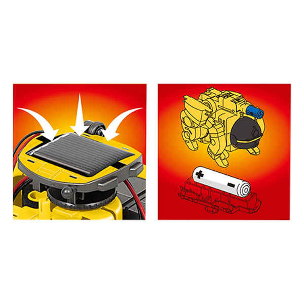 PicassoTiles 6-in-1 Stem Kids Solar Powered Ufo Robot Kit