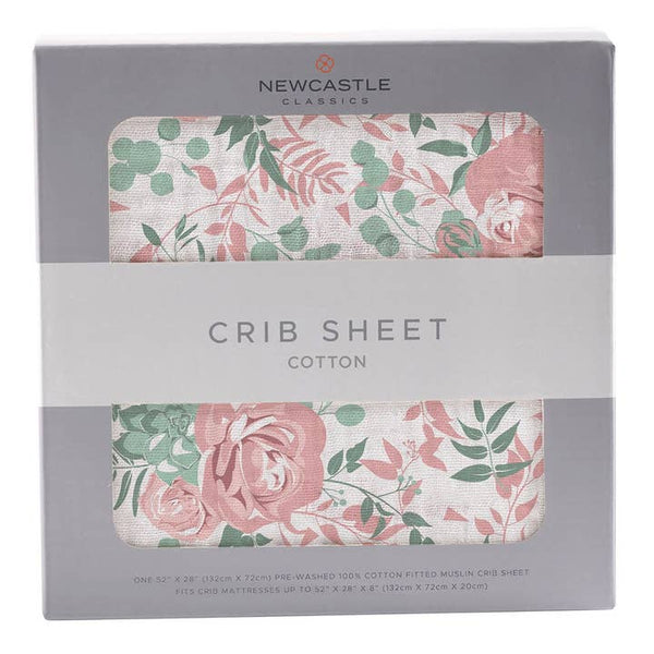 Desert Rose Cotton Muslin Crib Sheet