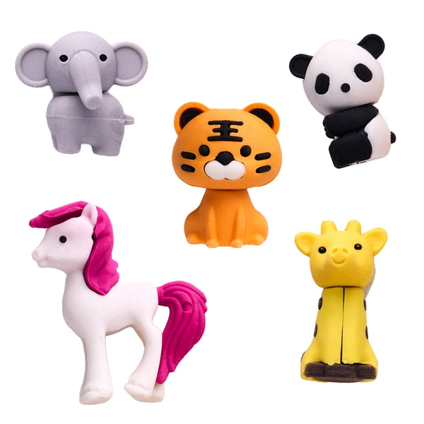 Creativity for Kids Desk Pets - Animal Themed Set of 15 Erasers