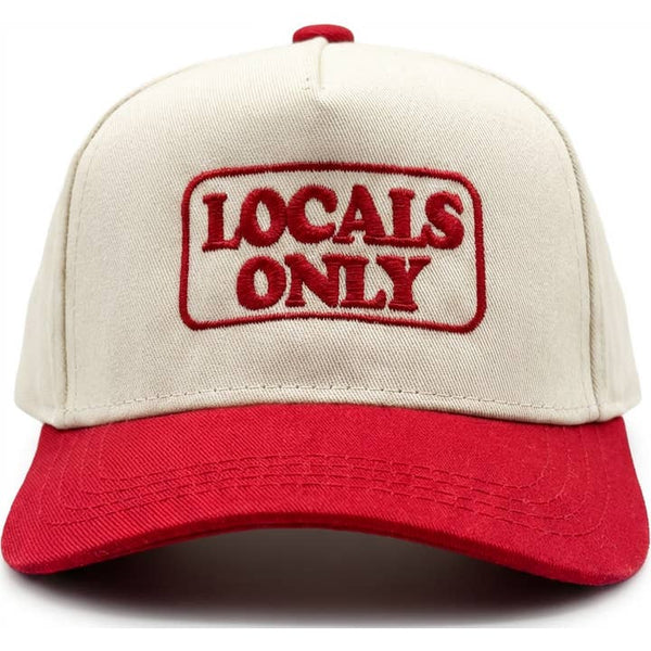 Two Tone Vintage Cap - Locals Only - Red/Beige