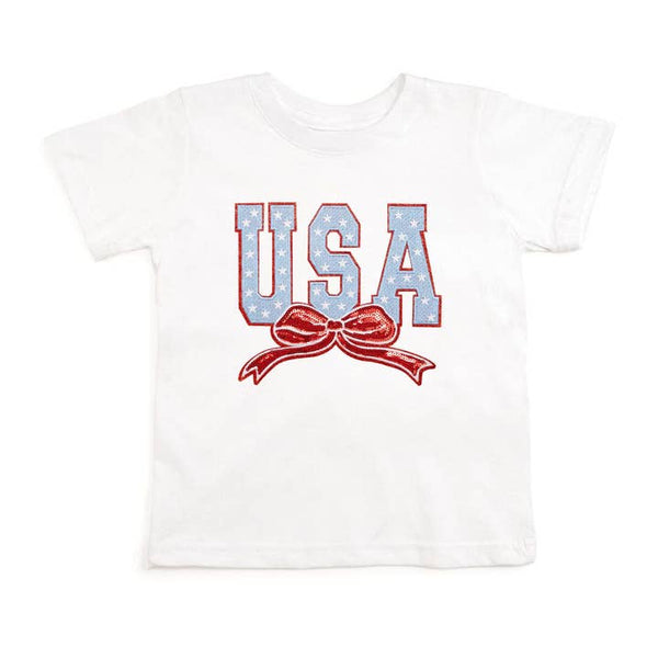 USA Stars & Bow Patch Short Sleeve T-Shirt