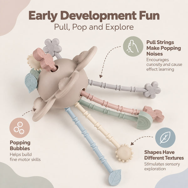 Montessori Multi-Sensory Pull & Pop Toy