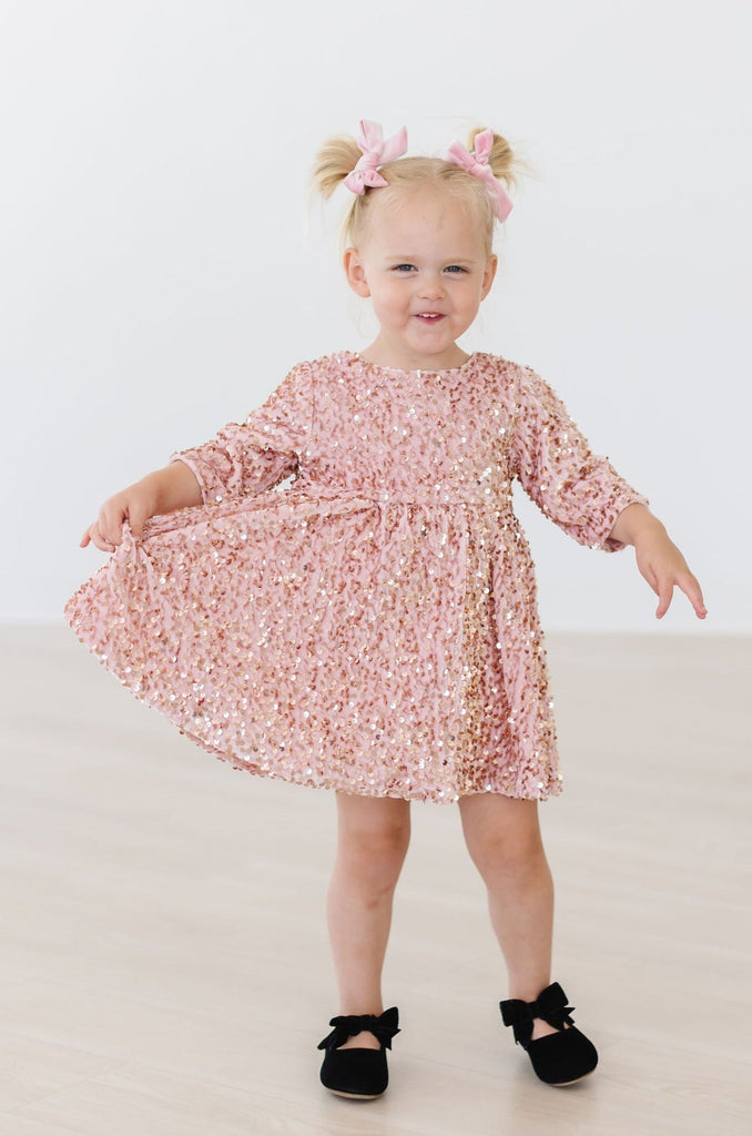 Rose Gold Velvet Sequin Dress 4 Kids Only Rose Gold Velvet Sequin Dress 4 Kids Only