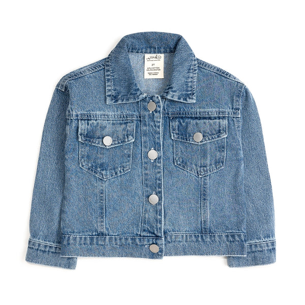 Howdy Gingham Bow Patch Denim Jacket