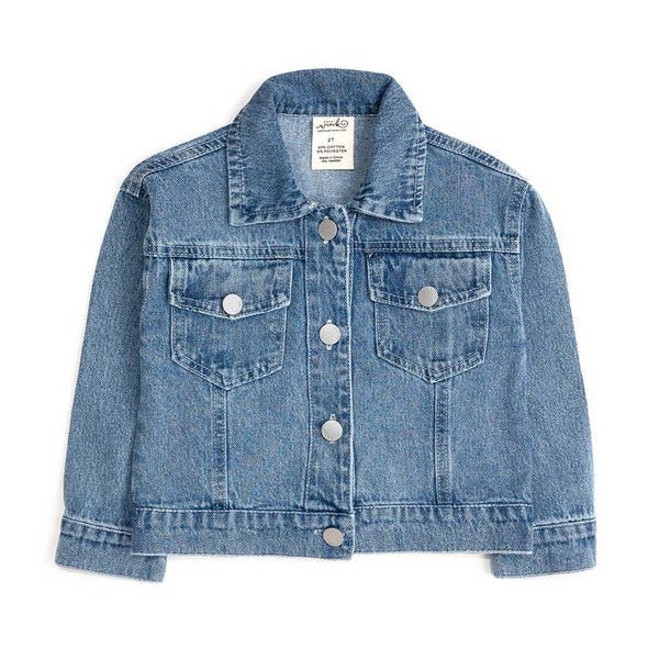 Game Day Football Sequin Patch Denim Jacket