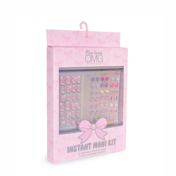 Bow Press On Nail Kit with Stickers