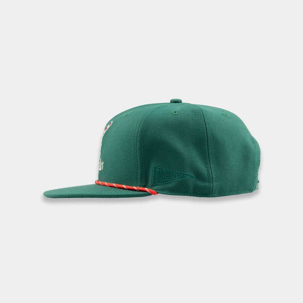 Vintage Swinging Santa Pro Style Rope Cap (Green)