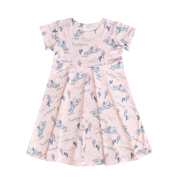 Annie Oakley Bamboo Cap Sleeve Swirly Girl Dress