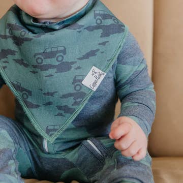 4 Pack Baby Bandana Bibs - Hunter