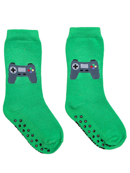 Green Game Controller Crew Socks
