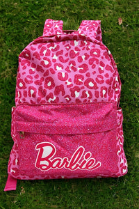Leopard Barbie Printed Medium Size Backpack