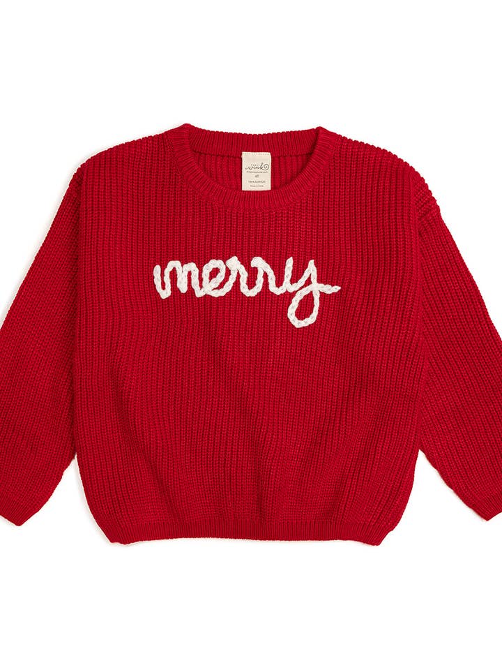 Merry Christmas Yarn Knit Sweater