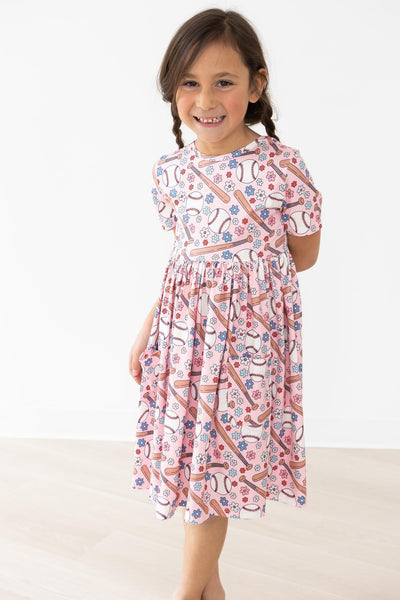 BATTER UP POCKET TWIRL DRESS