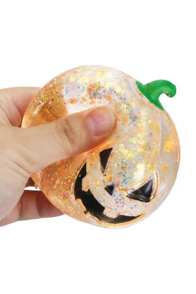 Halloween Jack-O-Lantern Pumpkin Glittery Maltose Squishy
