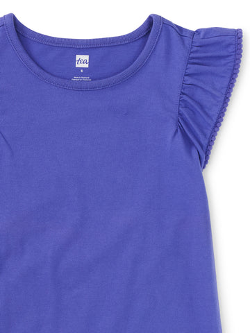 Pom-Pom Flutter Top-Han Purple