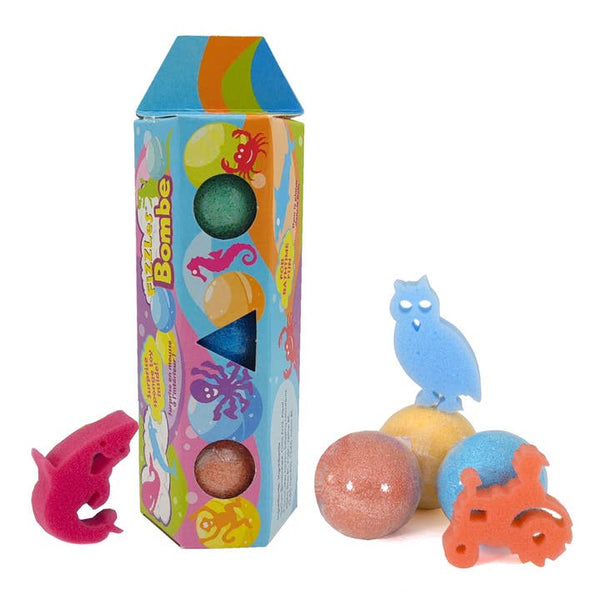 Fizzles Bath Bombe - Bath Bombs with A Surprise Sponge Toy